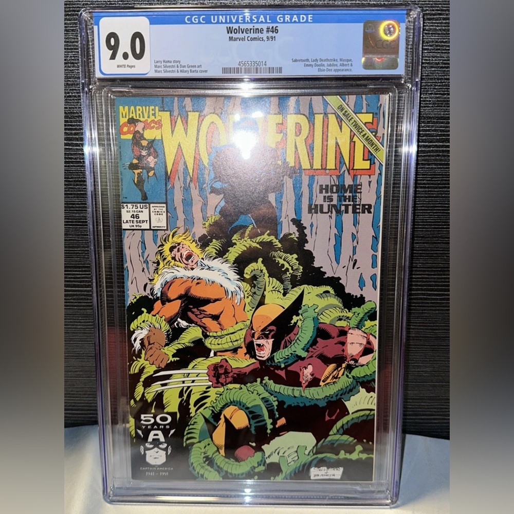 Wolverine Issue #46 - CGC 9.0- 1991‎ Marvel Comics